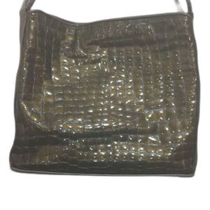 Brighton Purse Golden  Shiny EUC Shoulder Handbag With Built in Wallet Front